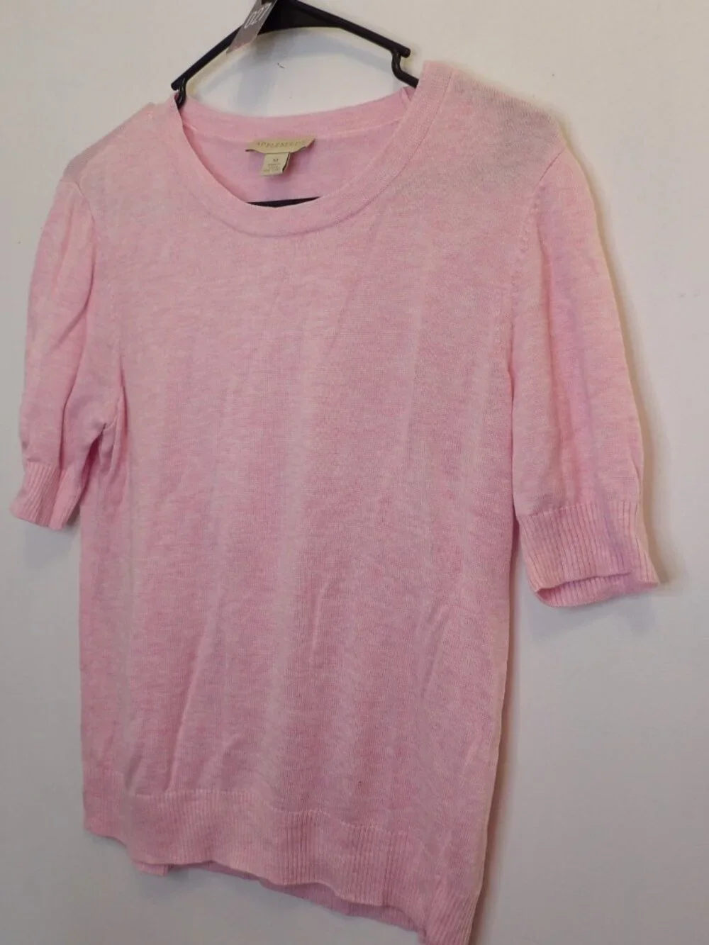 Appleseed, Pink short sleeve blouse (Women's Medium) - Picture 2 of 4